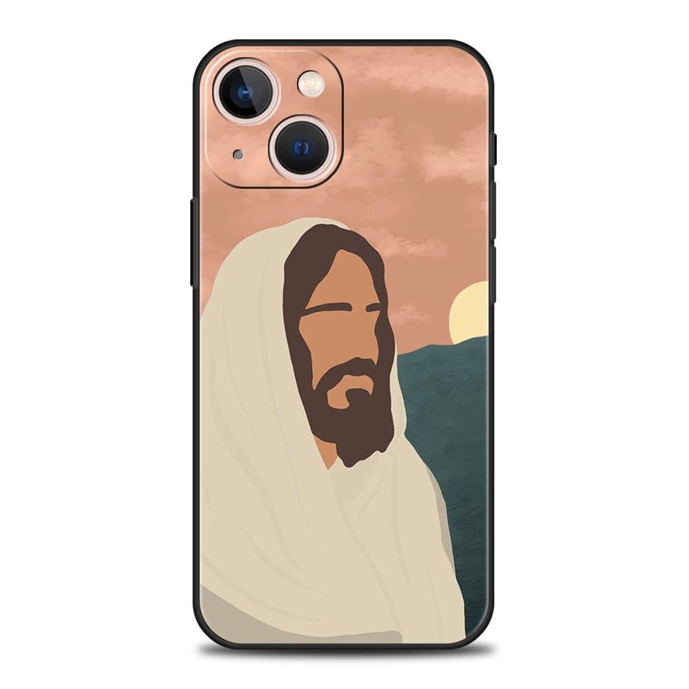 New Faith Christian Religious Jesus Luxury Phone Case For iPhone 11 14 15 Pro MAX 12 13 Mini 7 8 Plus X XR XS SE Silicone Cover