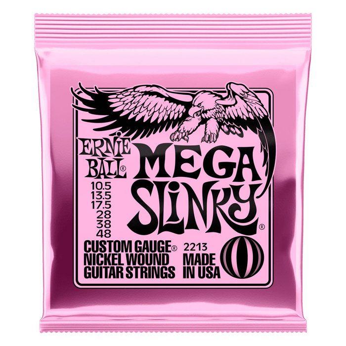 Jeu De Cordes Guitare Électrique - ERNIE BALL - 2213 - Mega Slinky - 10,5-48 - Performance Optimale