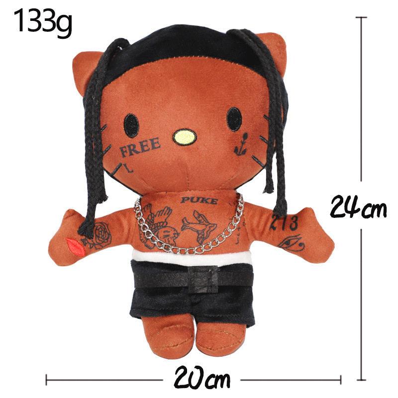 Travis Sc ott Plush Tattooed Style Stuffed Doll Soft Plush Toy For Adult Collection Home Decor Room Ornament