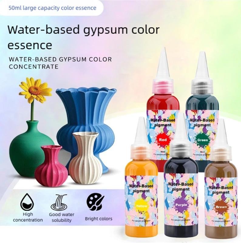 Pigmento Luminescente Per Progetti Artistici in Calcestruzzo di Gesso Con Contagocce di Precisione e Colorante Colorante a Base d'Acqua da 50ml