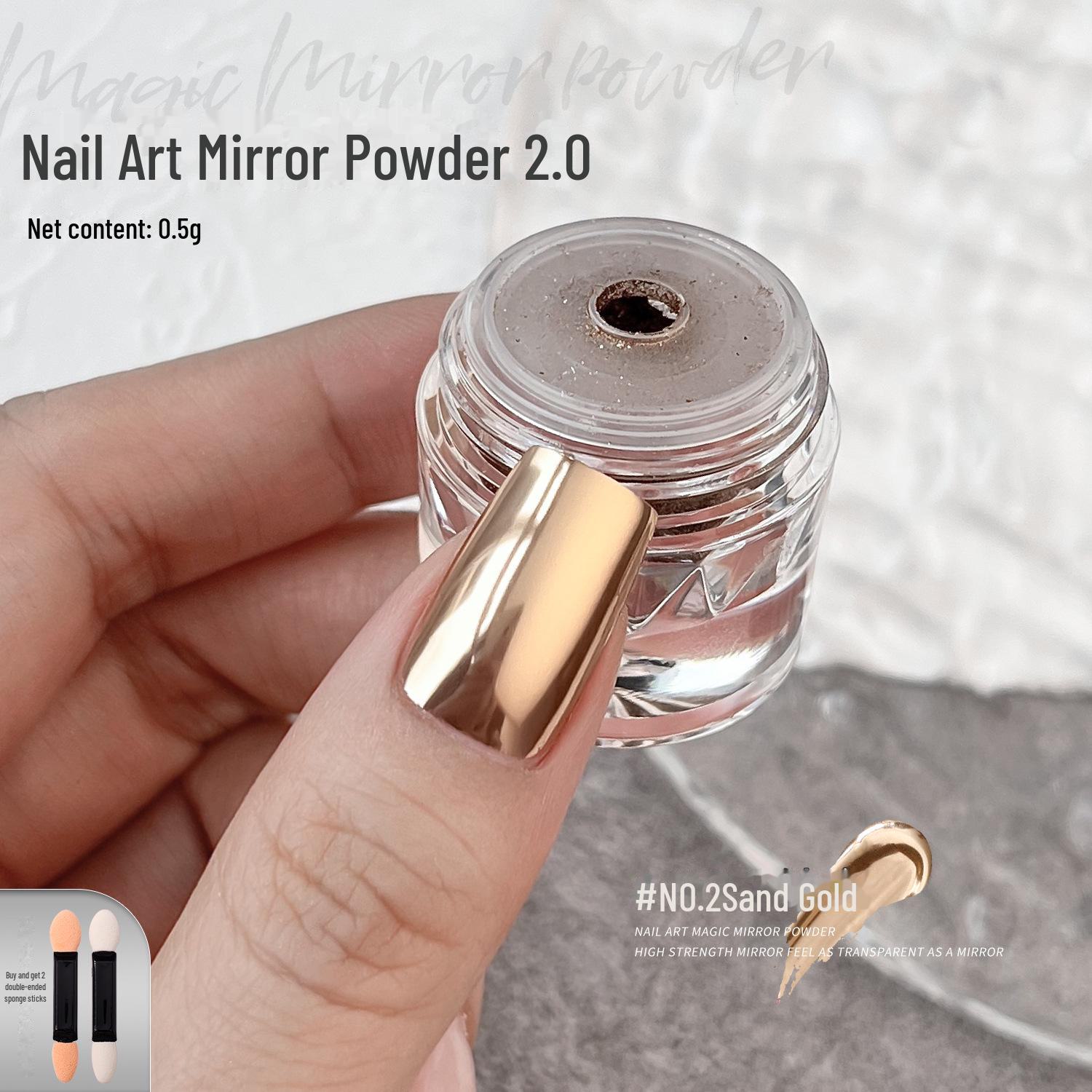 

Волшебная Зеркальная Пудра для Ногтей: Суперяркий 3D-аксессуар для ногтей цвета шампанского, золота и серебра.