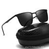 Non-polarized Classic Rectangle Sunglasses Men Night Vision Driving Sunglasses Fashion Square Spring Hinge Driving Cycling Eyewear