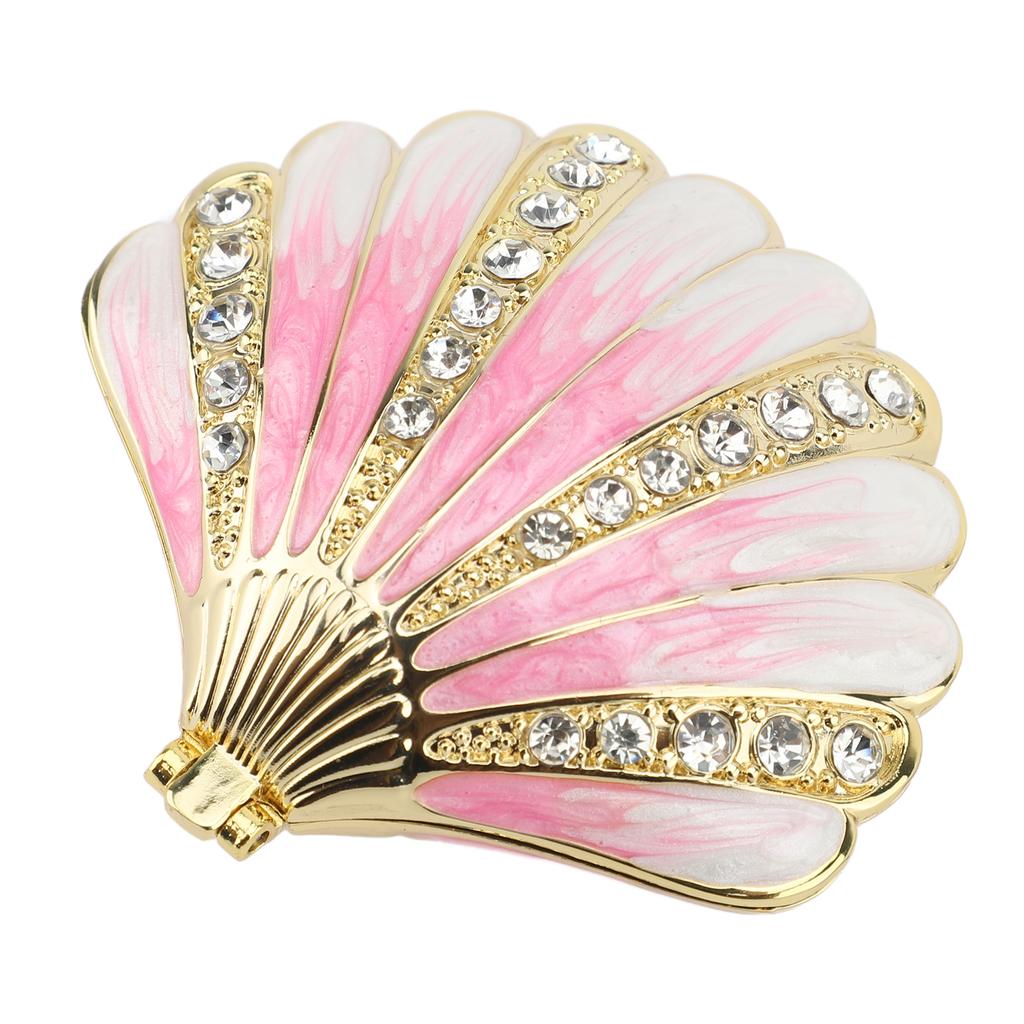 Trinket Box Metal Sea  Figurine with Rhinestone Decor Jewelry Display Holder for Ear s   Necklace