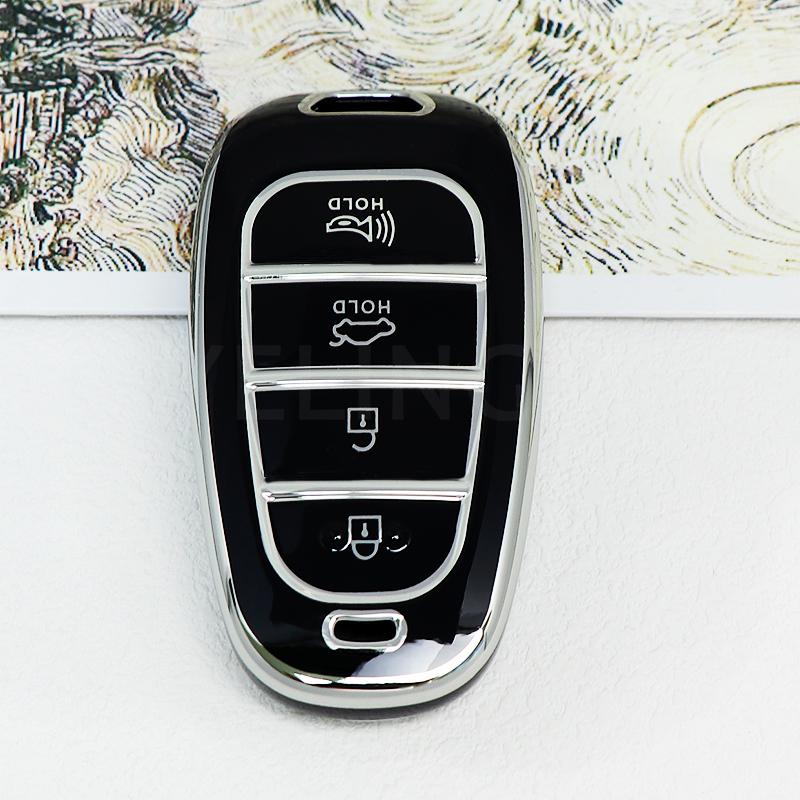 4 5 6 7 8 Buttons TPU Remote Key Shell Fob Case Cover for Hyundai 2020-2021 Sonata Nexo DN8 Santa Fe TM Tucson NX4 Staria Ioniq