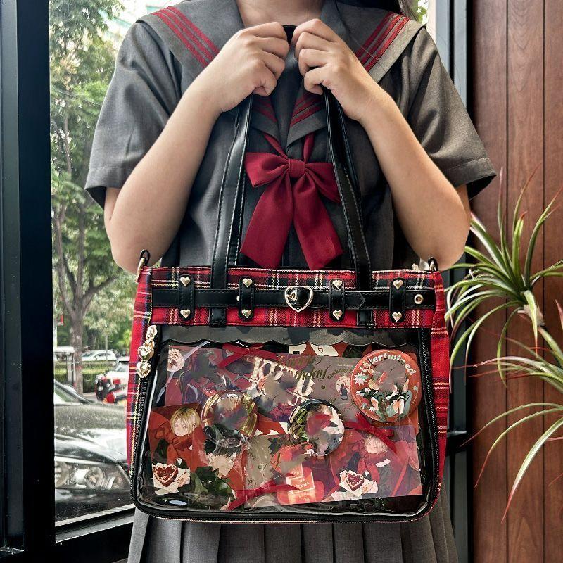 Schoolbag Women's New Original Subculture Punk Goth Hottie Ulzzang Ita Bag Street Trend Large Capacity Y2k Tote Bag Fashion Shoulder Bag