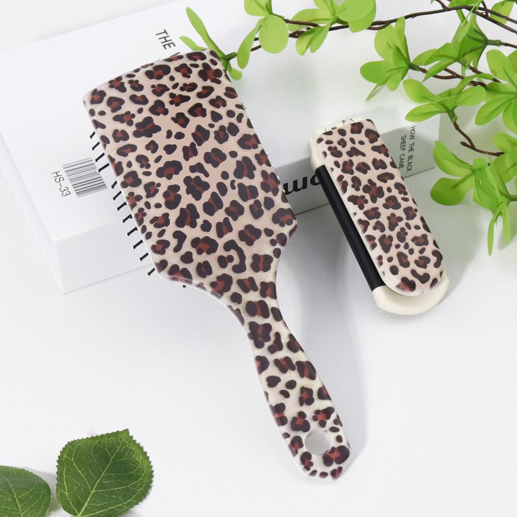 High Gloss Leopard Print Comb Set, Personalized Leopard Print Pattern, Gentle Hair Styling tool,Special for Real Hair Wigs