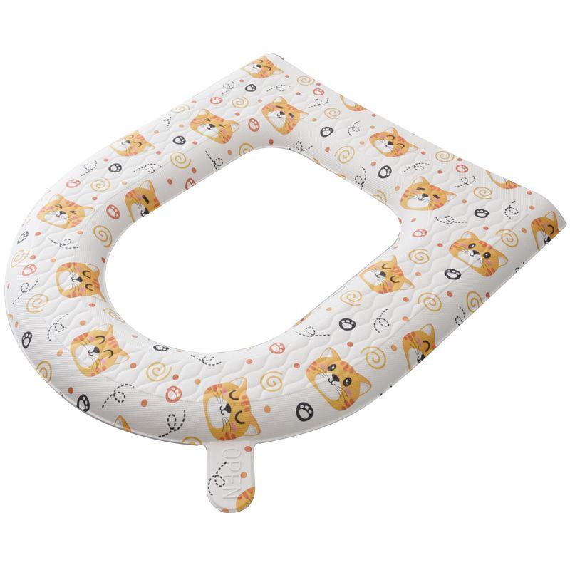 Waterproof Printed Toilet Seat Cushion All Year Round Universal Household EVA Silicone Foam Toilet Seat Cover