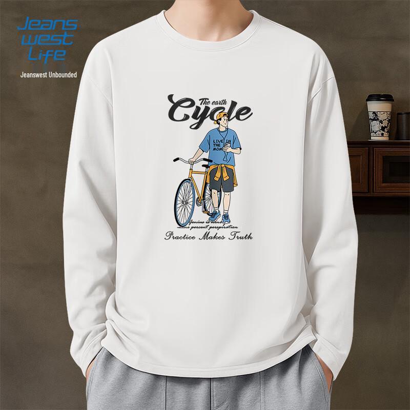 JEANSWEST LIFE Men's Earth Cycle Heavyweight Long-Sleeve T-Shirt