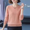 Women Spring Autumn Long Sleeve Knitwear Tops Middle-aged Mother Sweater O-neck Diamond Pullovers