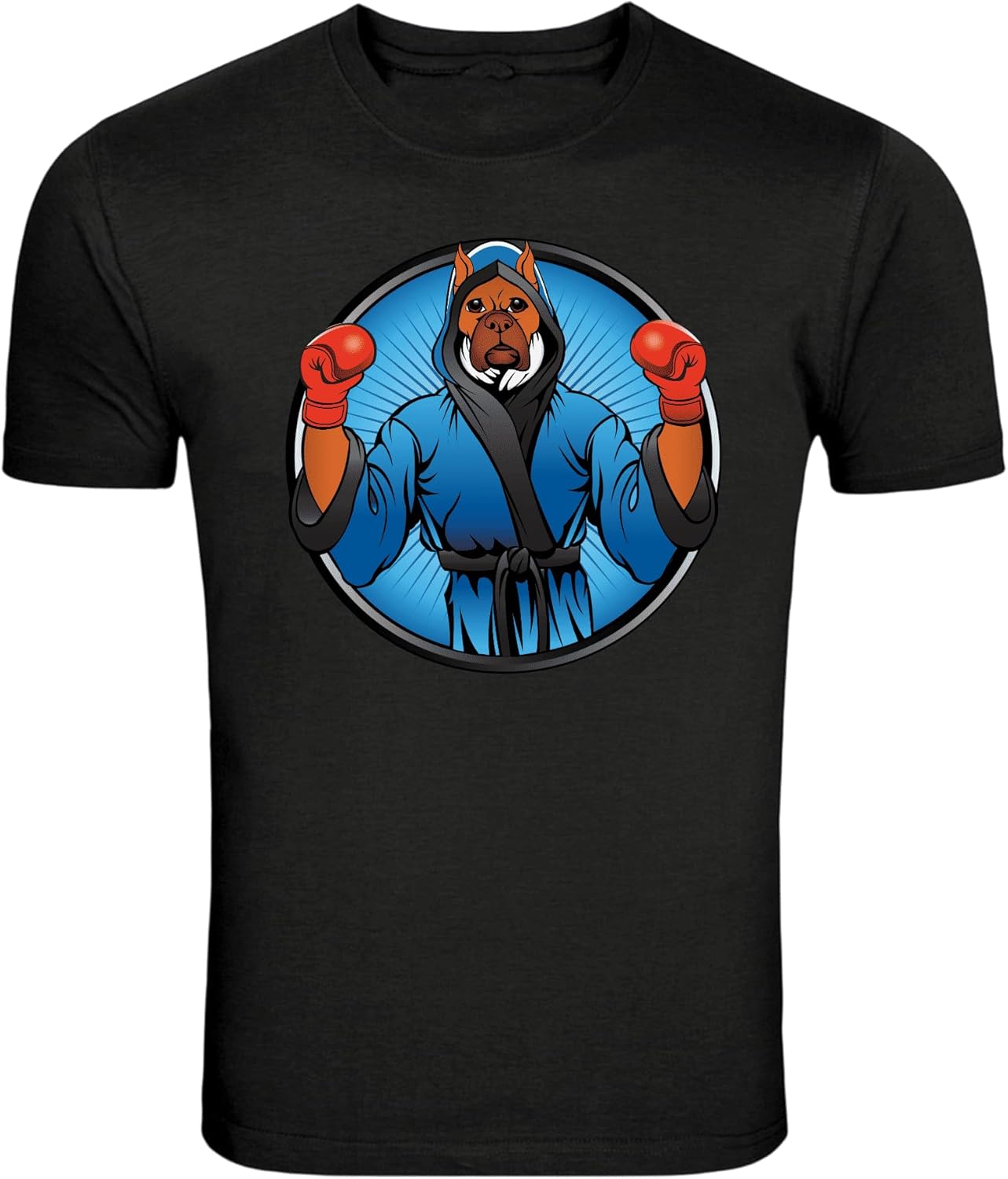 Boxer Dog Fighter Boxing Gloves Graphic T-Shirt S разноцветный