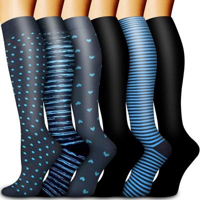 Ensemble Chaussettes de Compression Hautes aux Chevilles Transfrontalières et Corde à Sauter pour la Course à Pied, le Vélo et le Fitness Sportif