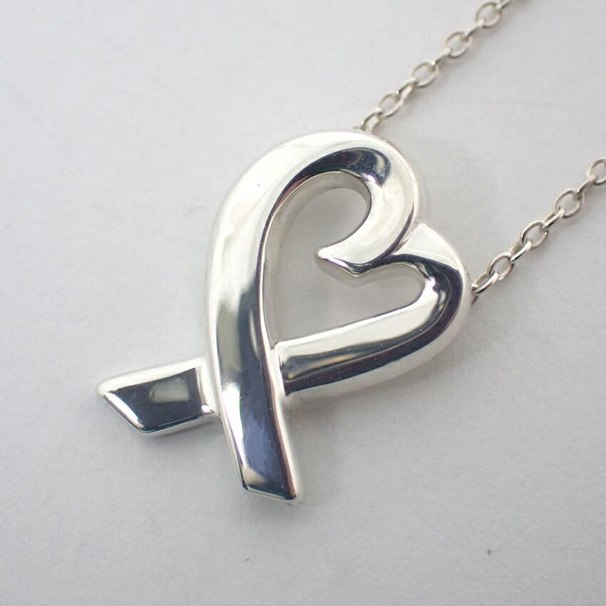 [Pre-owned] TIFFANY/Tiffany 925 Loving Heart Pendant/Necklace/j113-6