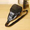 Real Leather Chest Bag for Men Multifunctional Large Capacity Crocodile Pattern Leisure Quality New