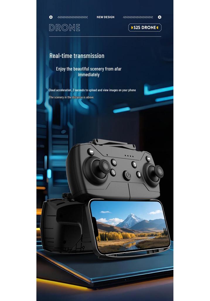 Brushless Foldable Drone with Dual Cameras & Screen Controller for Aerial Photography