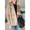 Elegante Cappotto Patchwork in Lana da Donna Moda Primavera Nuovo