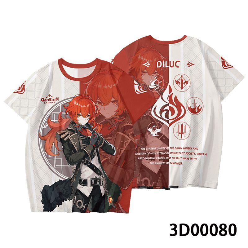 Varesa Genshin Impact Role Playing Men s T-shirt 3D Print Unisex Anime t shirt Harajuku Men Women Short Sleeve Tees Kids Y2k Top S