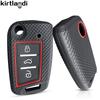 Silicone Car Key Case Cover For Skoda Rapid Octavia Kodiaq Fabia Seat Ibiza Leon Ateca For VW POLO Tiguan Touran T6.1 TSI Golf 7