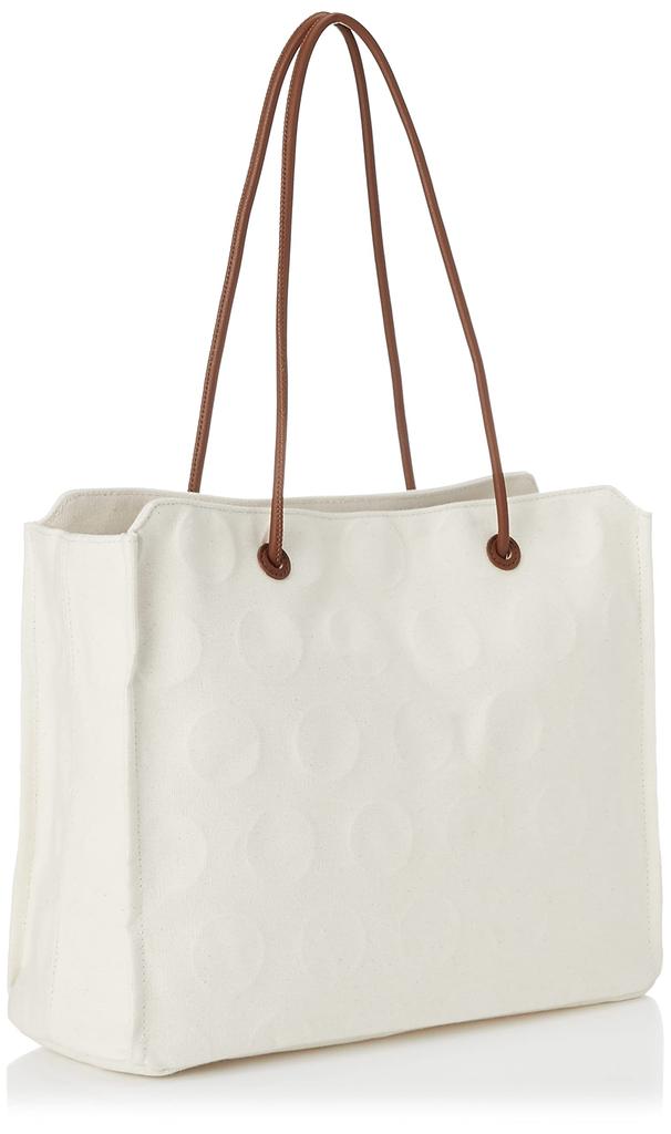 Shoulder heat embossed polka dot canvas medium camel [Isaac] bag, tote, size, women's, (22)