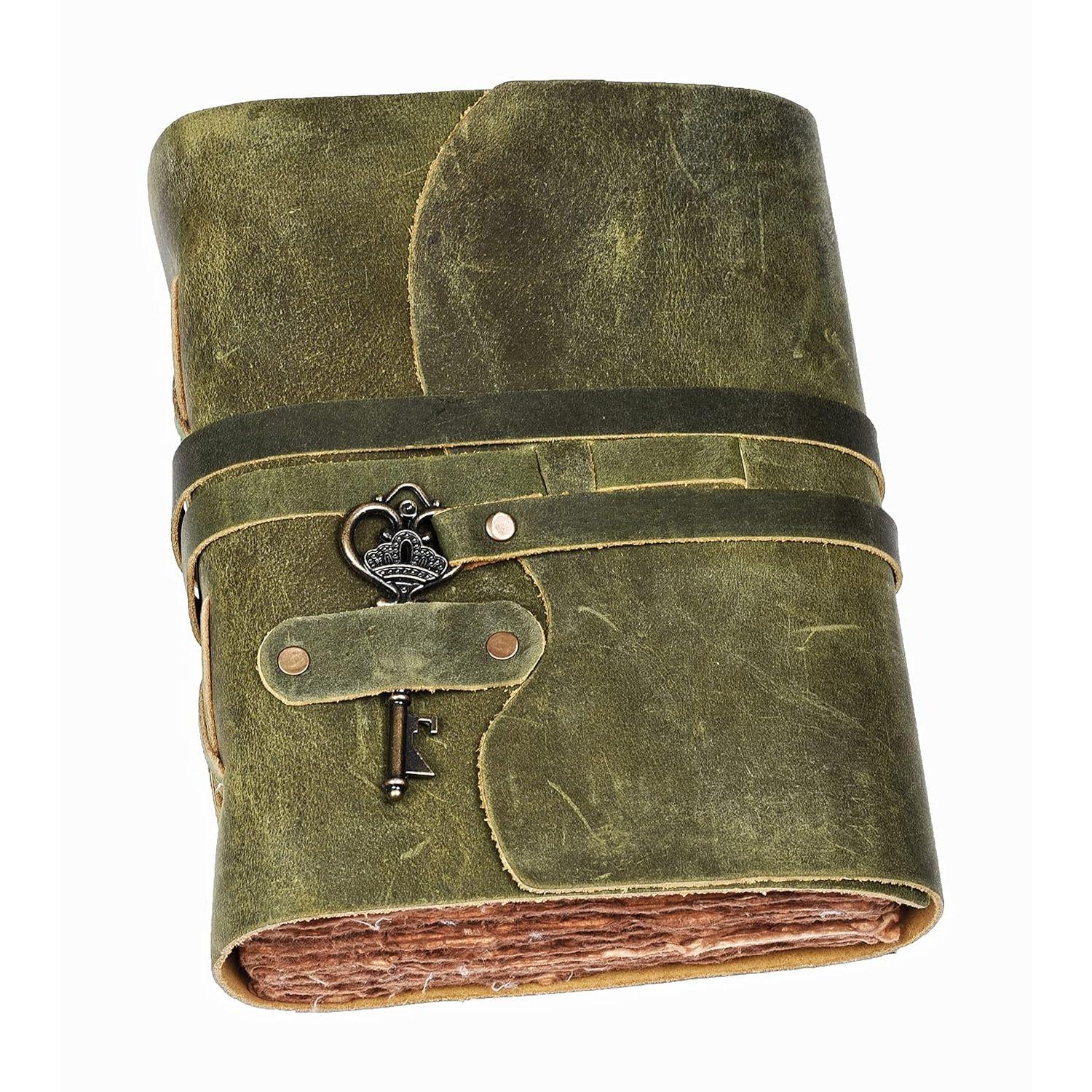 

Genuine Leather Diary | Vintage Handmade Leather Journal | Premium Antique Key Closure |