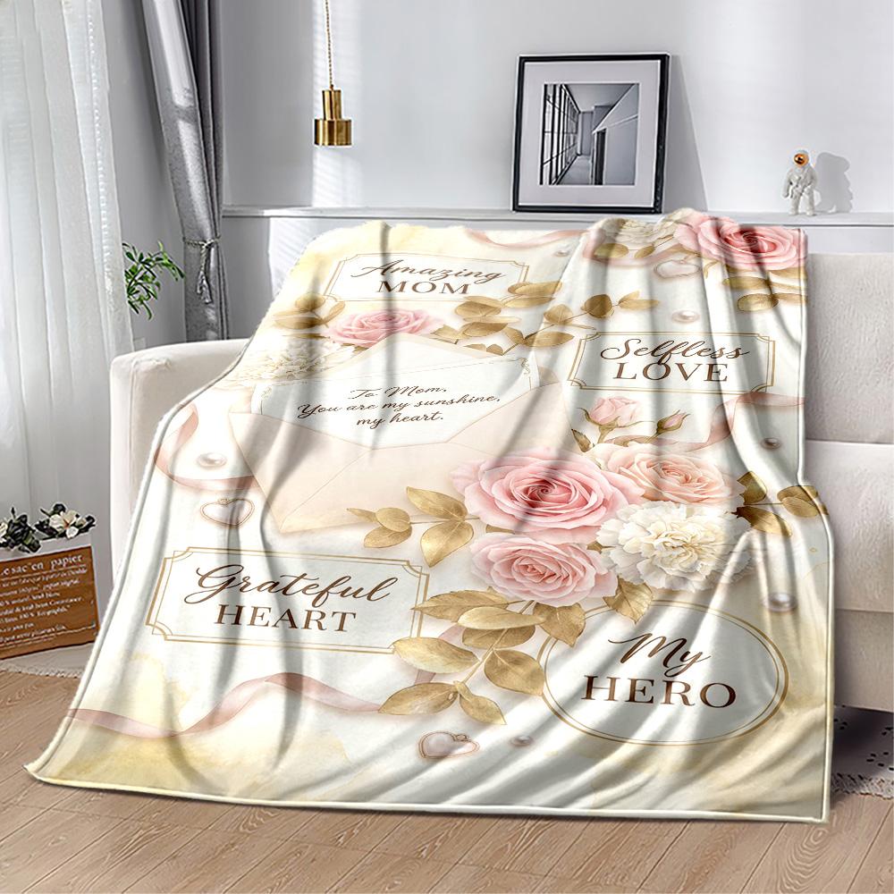 Mother's Day Love Letter Blanket Suitable for sofas,travel, living rooms also a good gift for friends and family Suitable for all seasons.