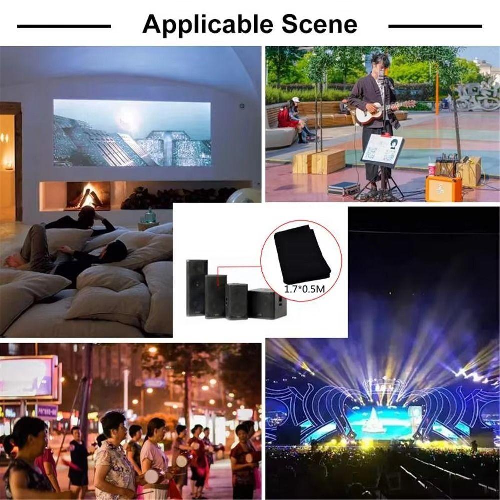 Black Speaker Mesh Cloth Breathable Anti-dust Speaker Grill Cloth Dustproof Soundproof Net Cover Home KTV