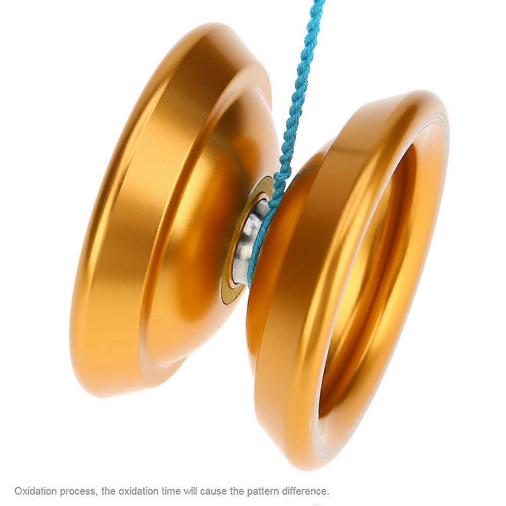 Metallic Aluminium Alloy Yo-Yo Professional CNC Lathe Precision Durable Anodized Surface Advanced 8 Ball KK Bearing Gold For Trick