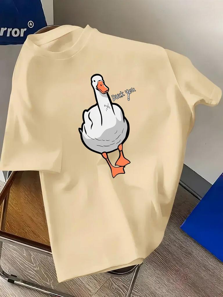 Funny Duck Graphic Print Tshirt Unisex Unisex Women Summer Short Sleeve Fashion Brand Tee Luxury Casual Streetwear Y2k Top