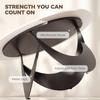 Coffee Table Sintered Stone Top Adjustable Foot Pads Modern Centre Table for Living Room White and Black