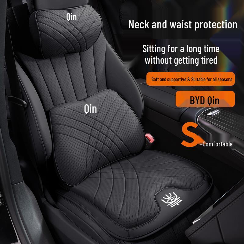 BYD Qin L Car Neck & Lumbar Support Pillow Set for EV Sports Seats