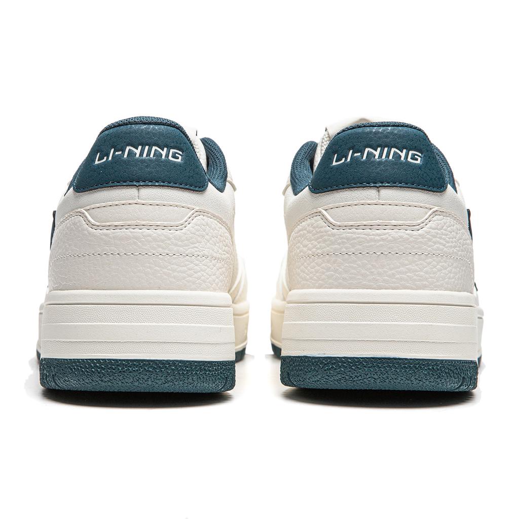 New LiNing Tianji Soft Slip Resistant Cushioning Abrasion Resistant Low Top Skateboard Shoes Men's White Blue AGCU271-1