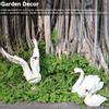 3pcs Lawn Garden Courtyard Resin High Simulation Swan Decoration Animal Ornament