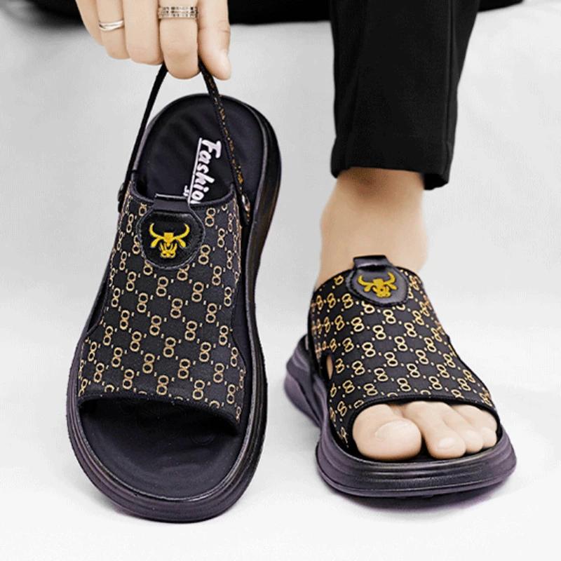 Open Toe Man Sandals Height With Platform Summer 2024 Shoes For Men Cheap Clearance Korean Style Comfortable Liquidation Trend