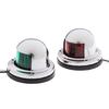 2X Marine Boat Stainless Steel Red&Green Led Navigation Signal Light Lamp Yacht
