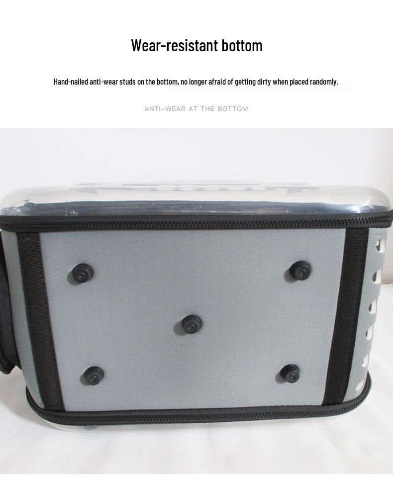 Breathable Foldable Pet Backpack: Portable Transparent Cat & Dog Bag with Large Capacity