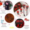 Chinese New Year Red Hair Clip with Pompon & Tassels for Baby Girl Hanfu