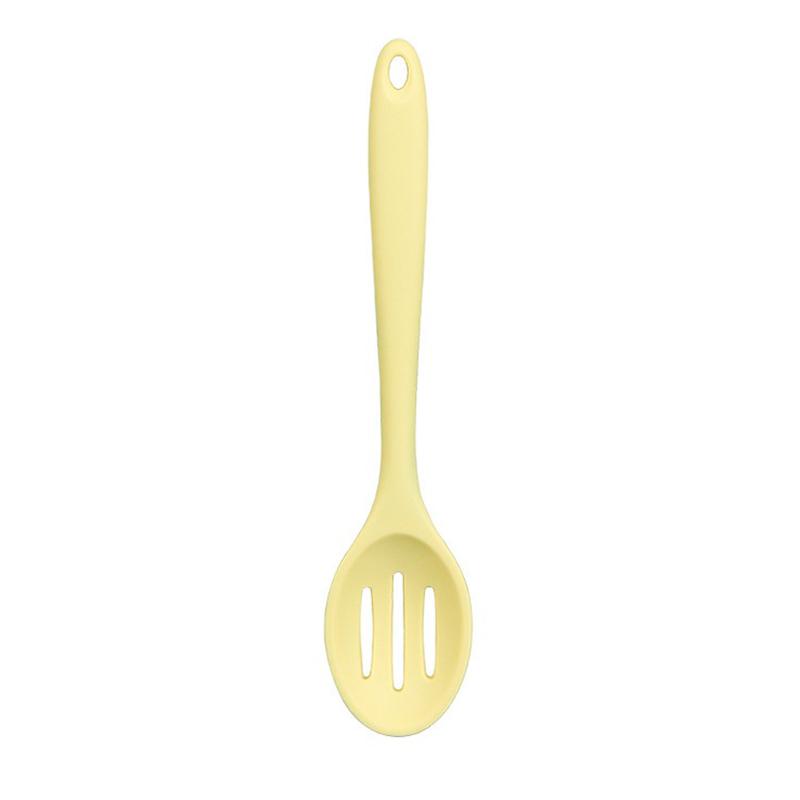 Solid Color Silicone Spoon Heat Resistant Non-stick Rice Spoons Kitchen Utensil Slotted Spoon Cooking Kitchen Tool Tableware4