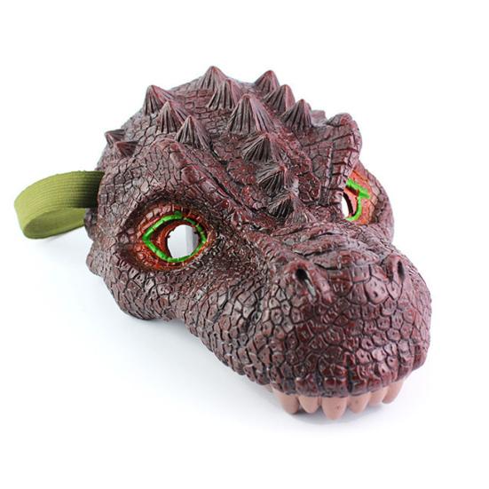 Scary Rex Triceratops Dinosaur Latex Face Mask Halloween Cosplay Party Supples
