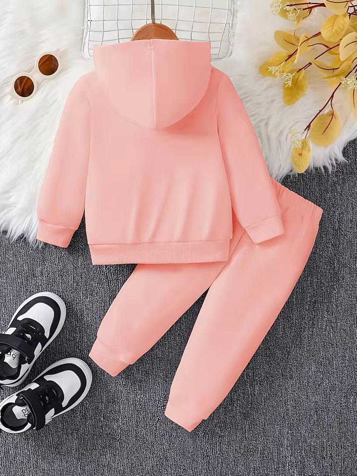 Baby Girl Floral Hoodie & Pants Set - Spring/Autumn Sportswear