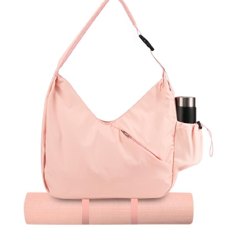 Dry Wet Separation Yoga Shoulder Bag for Women Including Shoe Compartment Ergonomic Strap Polyester Texture Outdoor Use
