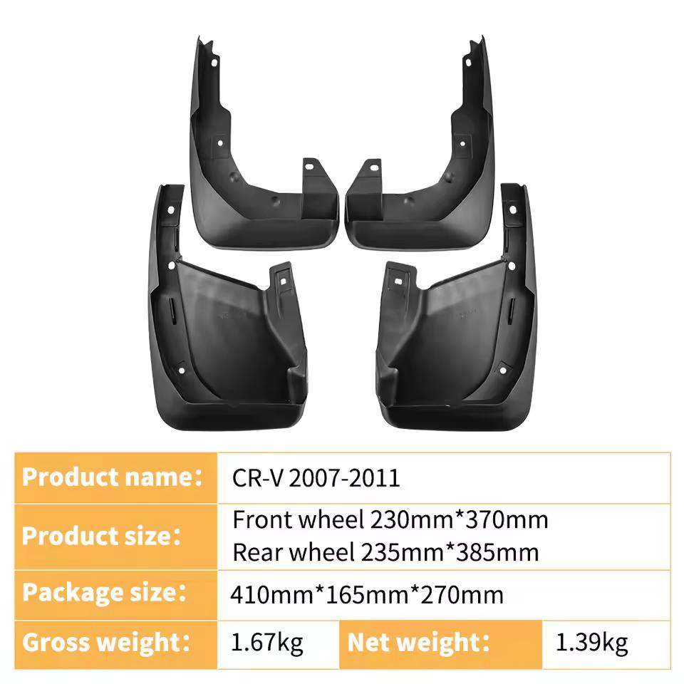 For Honda CRV 2007-2011 Mudflaps Splash Guards Front Rear Mud Flap Mudguards Fender 2007 2008 2009 2010 Set Molded Mud
