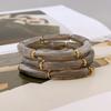 Trendy 3-delige Acryl Kralen Armband Set met Delicate Tinten voor Dames Dagelijkse Ensemble armband voor dames