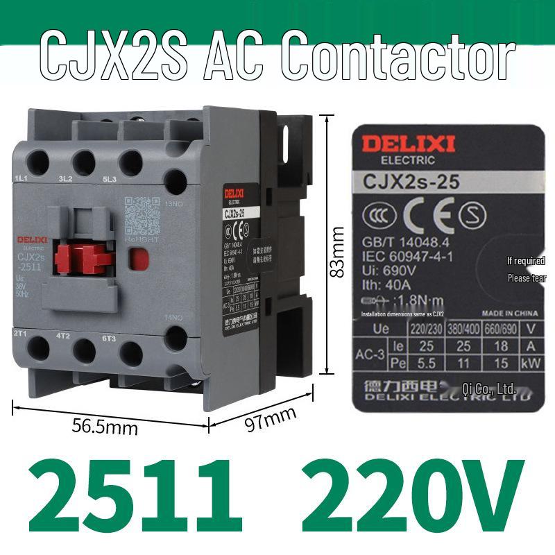 DELIXI CJX2S Series AC Contactor (380V/220V/110V/36V/24V)