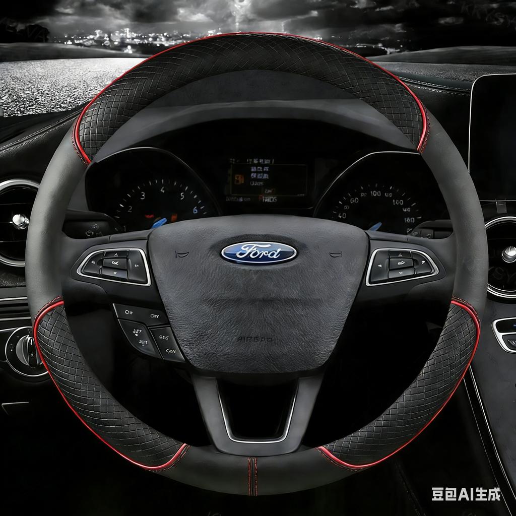 lcqg2 Car Steering Wheel Cover For Ford Fiesta 2000-2020 MK7 4 5 6 Leather Anti-slip Auto Accessories