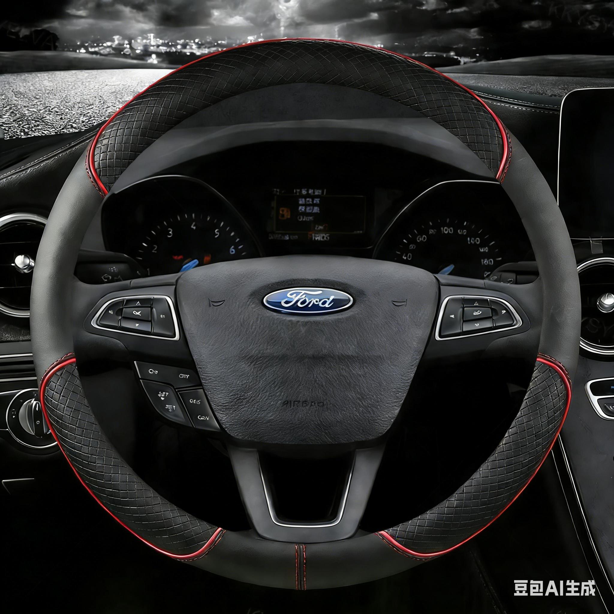 

Car Steering Wheel Cover For Ford Fiesta 2000-2020 MK7 4 5 6 Leather Anti-slip Auto Accessories