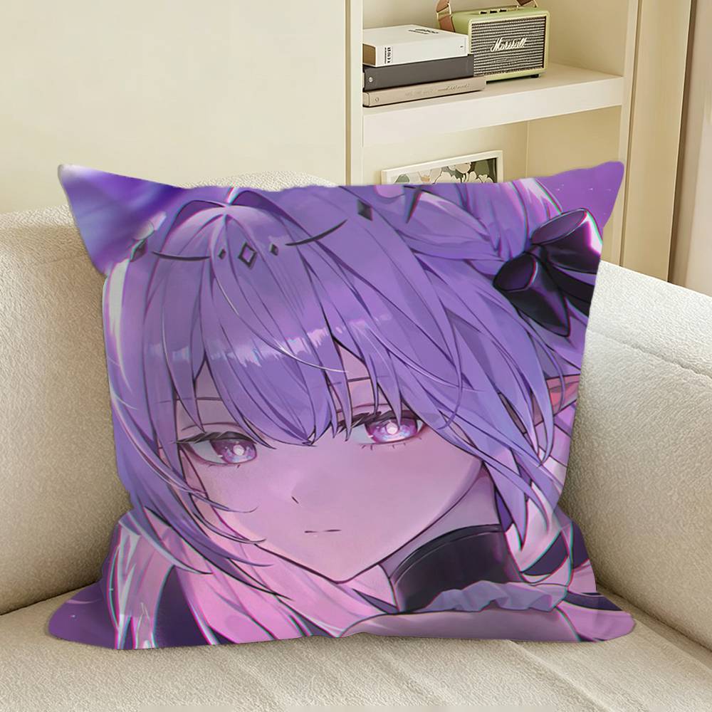 Game HSR CCastorice Square Sofa Pillow Cover Solid Color Living Room Home Decor Cushion Case