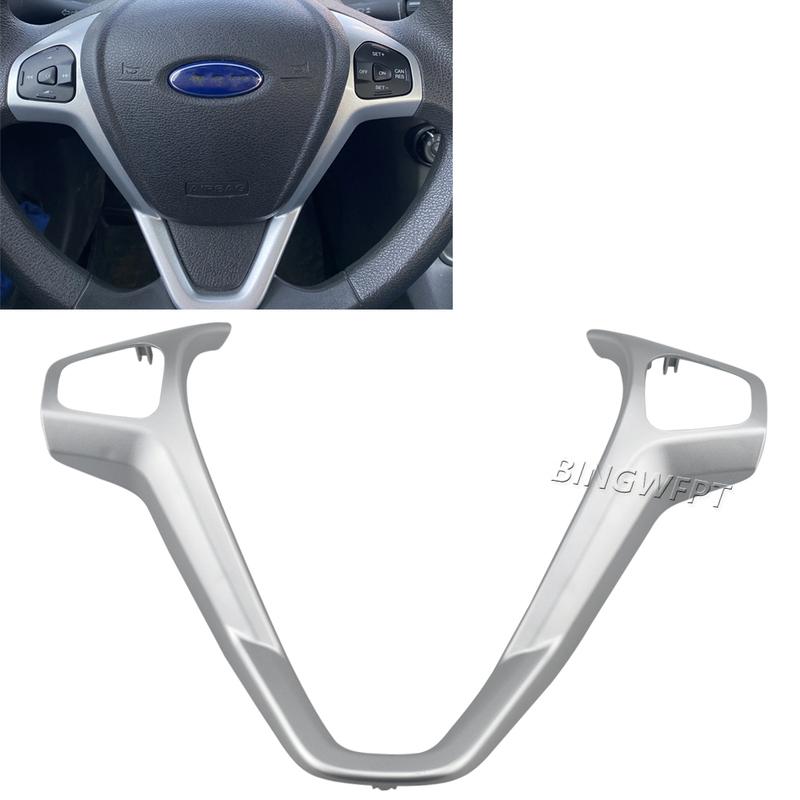 For Ford Fiesta Mk7 Mk8 ST Ecosport 2013 2014 2015 Steering Wheel Button Frame Car Cruise Control Switch Panel Accessories