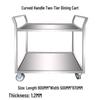 Stainless Steel 2-Tier Service Cart
