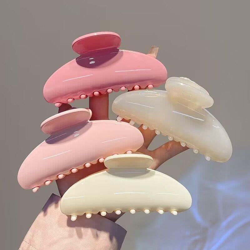 2023 New Women Sweet Resin Large Barrettes Crab Hair Clip Fashion Jelly Hair Claw Shark Clip For Girls Hair Accessories Headwear
