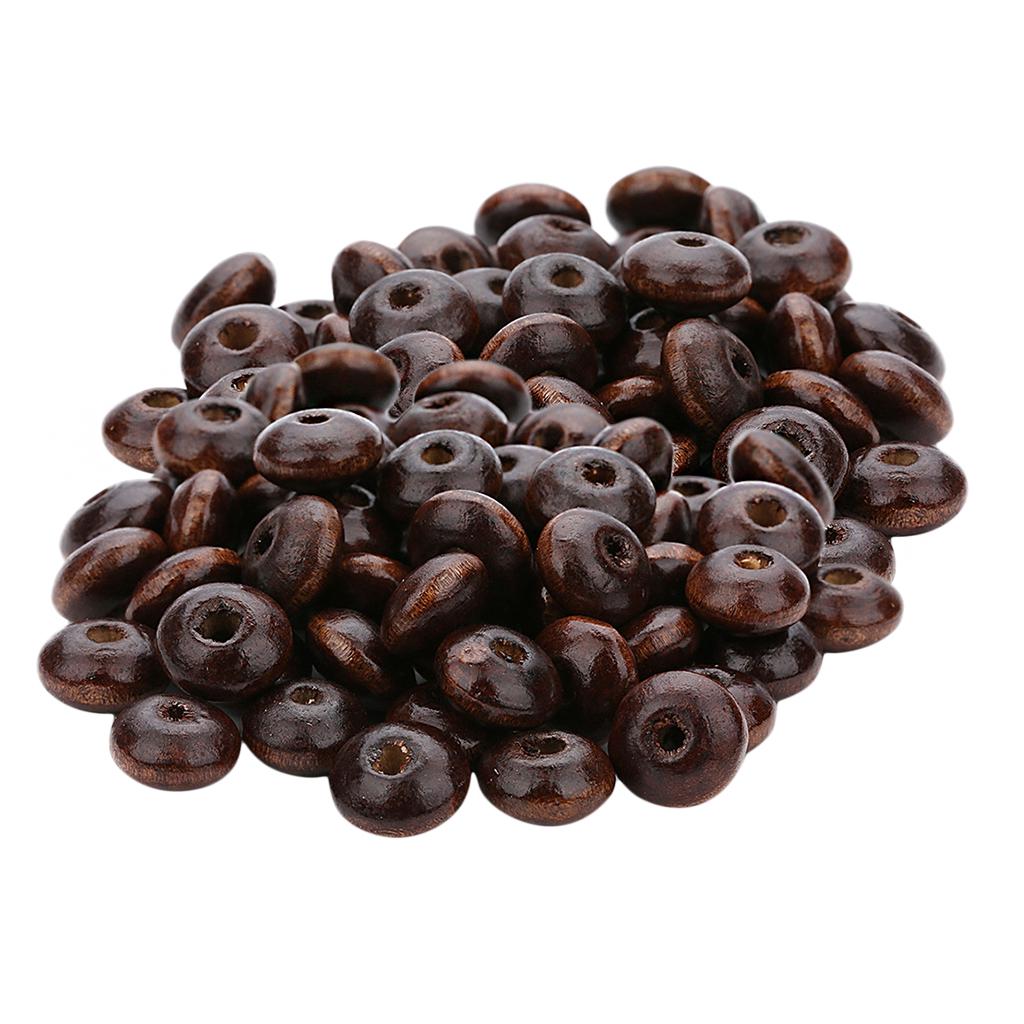 200 Uds. Cuentas de madera Natural espaciador de ábaco fabricación de joyas sueltas