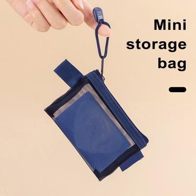 Malá kabelka se zapínáním na zip Nylonová síťovaná peněženka Kompaktní stylový vizuální design Organizovaná peněženka pro domácí venkovní použití